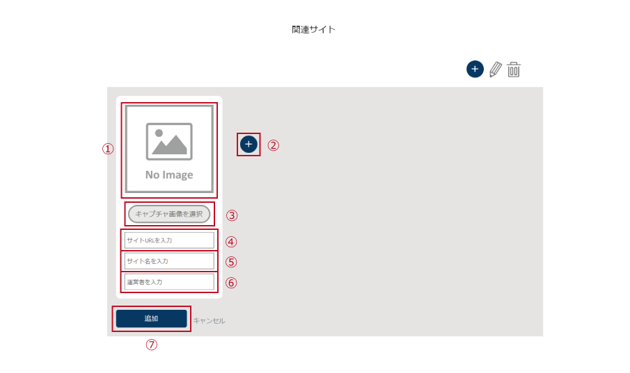 関連サイトギャラリー追加