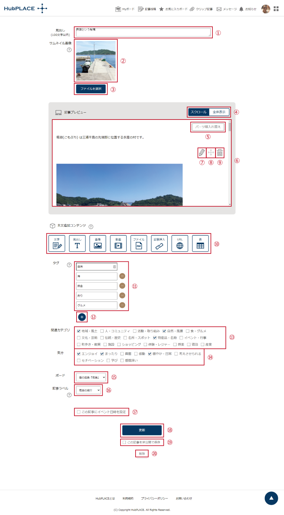 記事・イベント編集