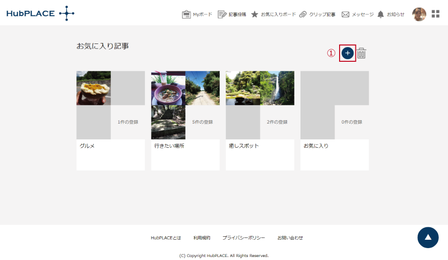 クリップ記事 新規グループ作成